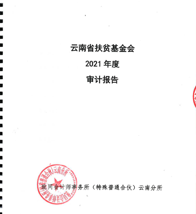 云南省扶贫基金会2021年度审计报告