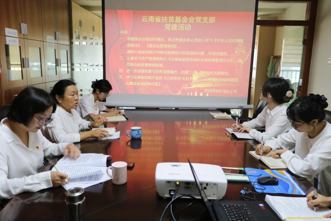 云南省扶贫基金会党支部开展专题党建活动
